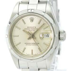 ROLEX Oyster Perpetual Date 69190 Steel Automatic Ladies Watch Polished